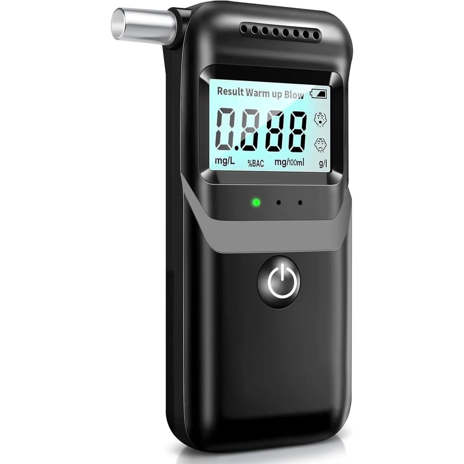 2026 Portable Breathalyzer for Alcohol with LCD Digital Display Personal Alcohol Breath Tester with 5 Mouthpieces for Home and Party Use