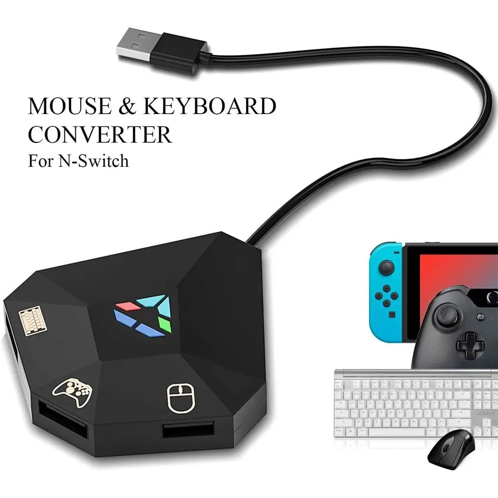 enhance gaming  Retro Console Controller Adapter, USB Keyboard & Mouse Converter for PS4, PS3, Xbox 1, Xbox 360, Nintendo Switch