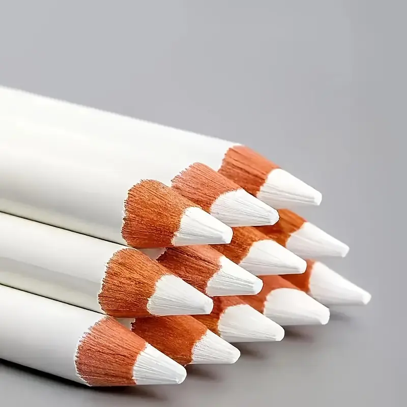 10 white charcoal pens, designed for sketching, shading and mixed media highlighting, for beginners and seasoned artists. Includes white pencils, colored pencils, plastic and metal markers, as well as woodworking white pencils and markers Art Materials
