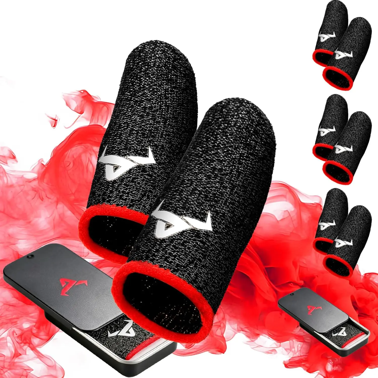 6 Pack Finger Sleeves for Gaming,Thumb Sleeves for Mobile Gaming,Anti ,Ultra Thin,0.15mm  Fiber,Suitable for  Gamers,Gaming Finger Gloves for PUBG COD Dedales Gamer,Covers