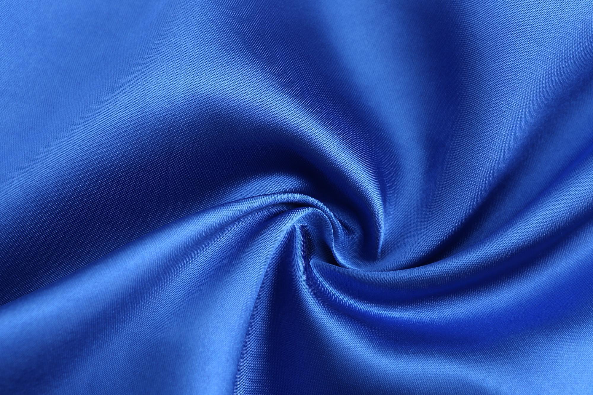 Wedding Party Team Bride Robe With White Letters Kimono Satin Pajamas Bridesmaid Royal Blue Bathrobe