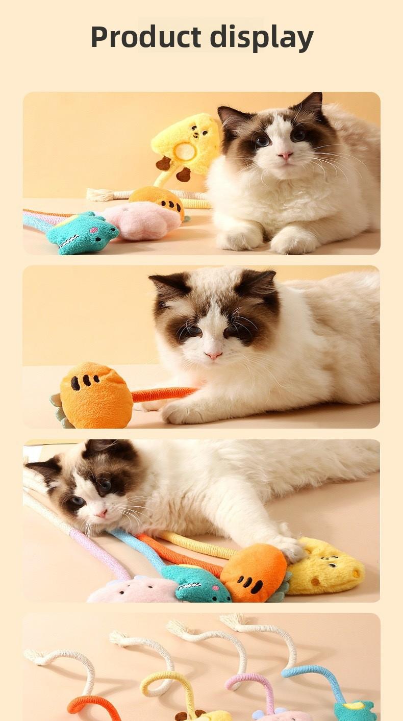 All-in-One Kitten Entertainment Set: Catnip Stick Toy, Dental Chew Rope, and Soft Plush Doll for Endless Play,The best gift for a kitten frozen treat easy-to-use design interactive companion Dog Puzzle Feeder Toy Nylon Chewing tug Durable comfort control