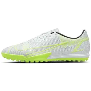 Nike Mercurial Superfly 8 TF Soccer Cleats for Men – Grey Green, Round-Toe, Lace-Up, Cushioned, Non-Slip, Durable Verifiable, with credentials and supporting global authentication