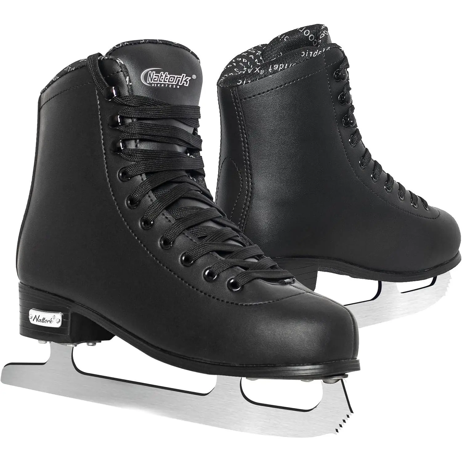 Women's High Top Figure Ice Skates for Beginners & Casual Skaters - Stainless Steel Blade, Lace-Up Design, Easy Adjustment, Extra Padded Linings, Firm Ankle Support, Split Tongue - Indoor Outdoor Use (Sizes 6-11), Ice Skating