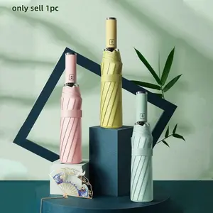 Automatic Ten-Bone Umbrella, Wind-Resistant Folding Umbrella, Sunscreen and UV Protection, Rain and Sunshine, 1pc