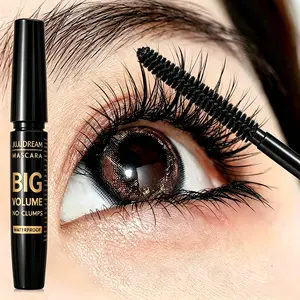 JUJU DREAM Big Volume Waterproof Mascara, Lengthening Volumizing Curling Eyelash Mascara, Build Thick Fluffy Dramatic Lash Look, Sweat & Tear Resistant All Day Long Wear, Create Natural & Bold Voluminous Eyelashes Daily Eye Makeup For Beginners