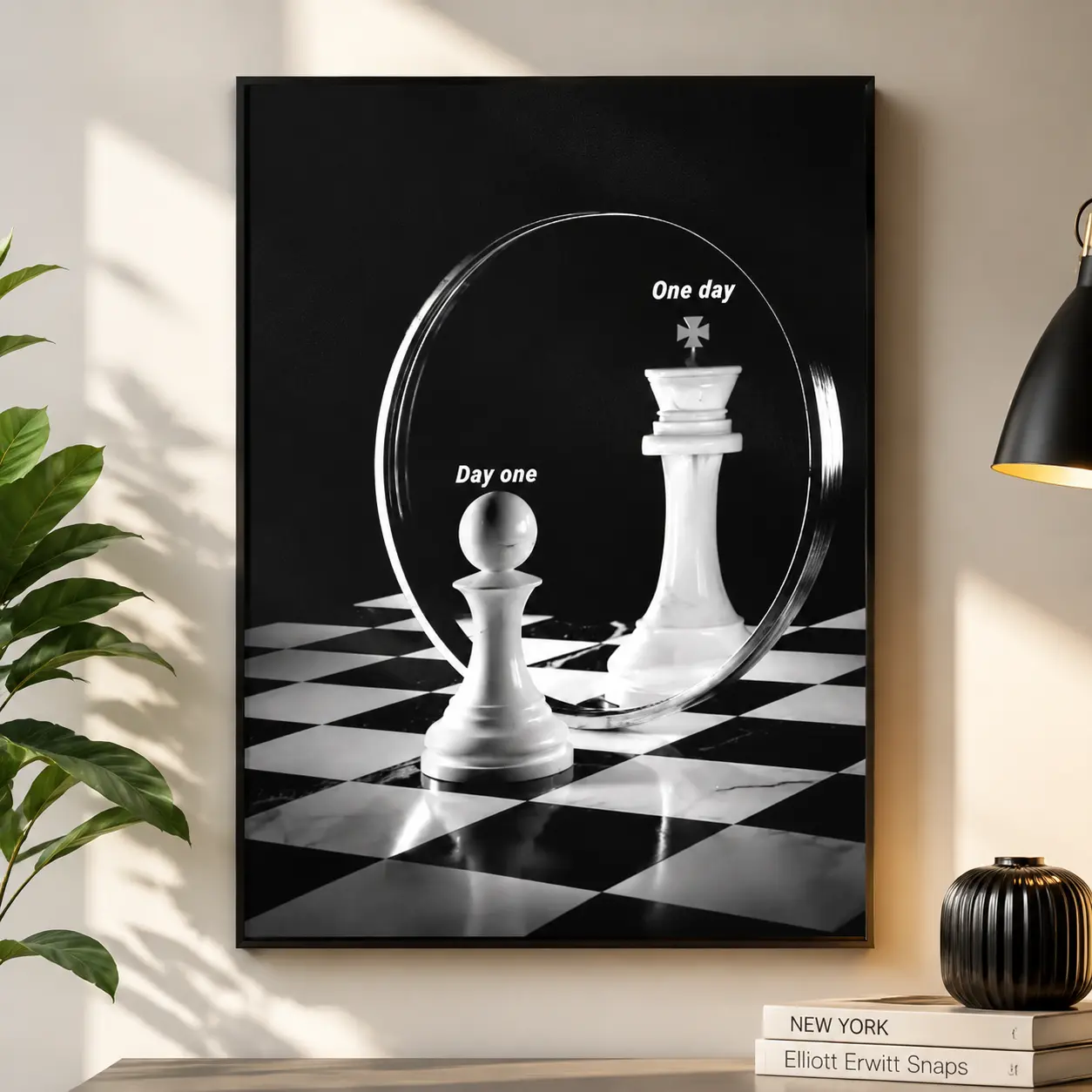 Entrepreneur Mindset Canvas Poster |   Motivational Chess Wall Art for Office, Home Office & Study Decor
