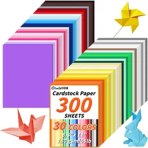 Colored Cardstock Bulk 300 sheets, 8.5” x 11” Cardstock Paper 30 Assorted Colors Construction Paper,180 GSM Card Stock Scrapbooking Supplies for Diy Crafts Cricut Card Making