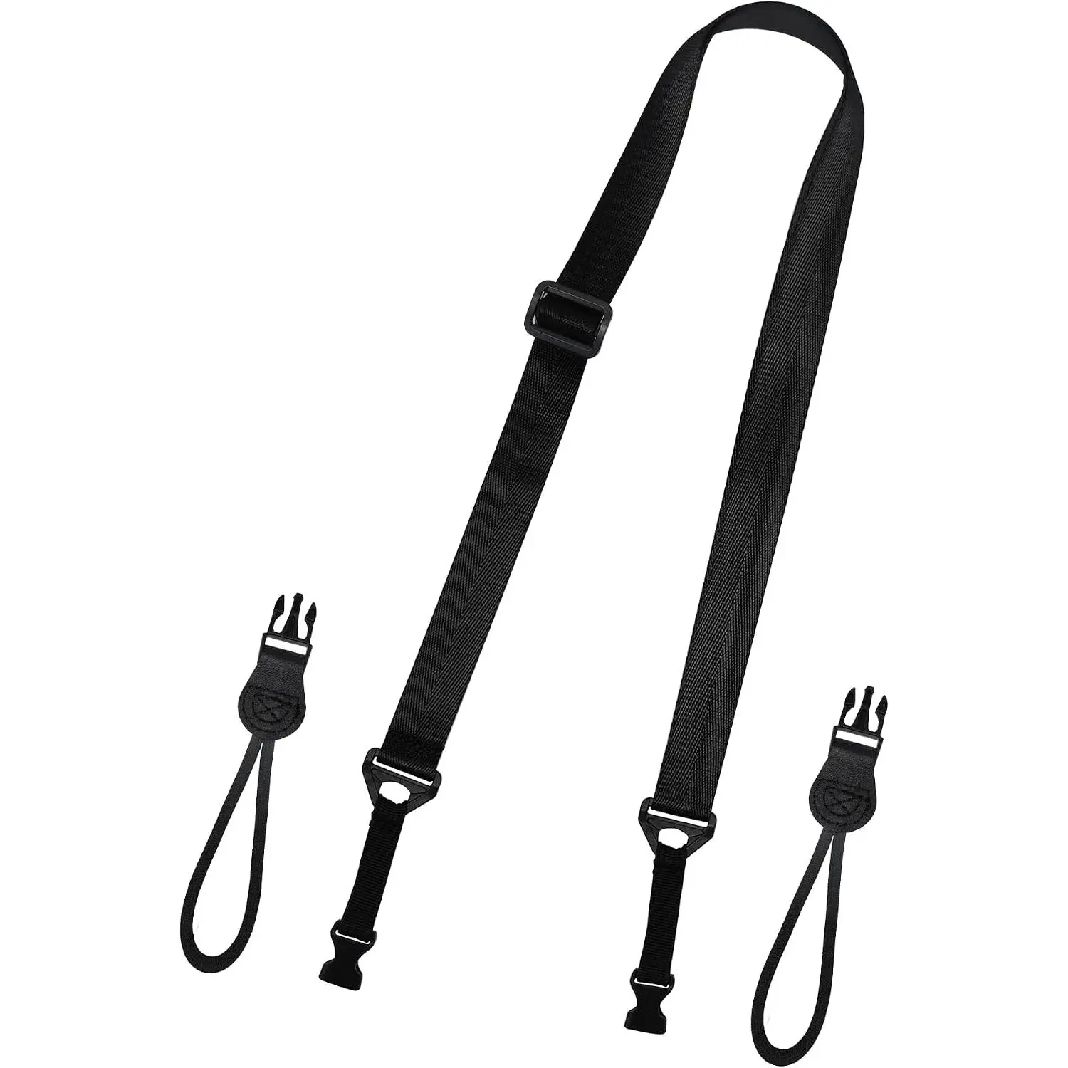 Strap with Thicker Lanyard, Black | 59” Adjustable Removable Crossbody Strap, Sturdy Nylon Strap for Tablet iPad Case, Camera, Messenger Bag