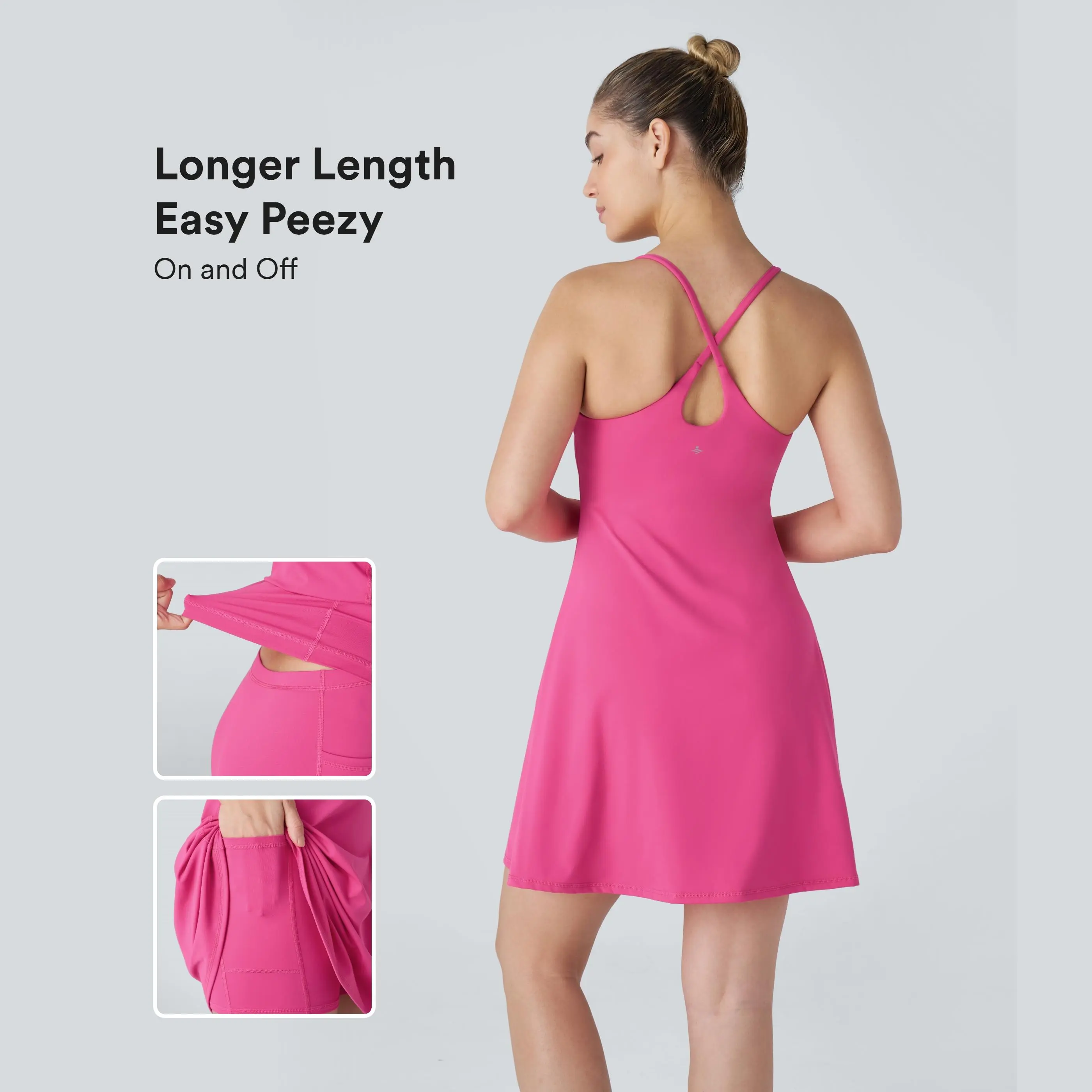 Halara SoftlyZero™ Plush Backless Active Dress-Longer Length-Easy Peezy Edition