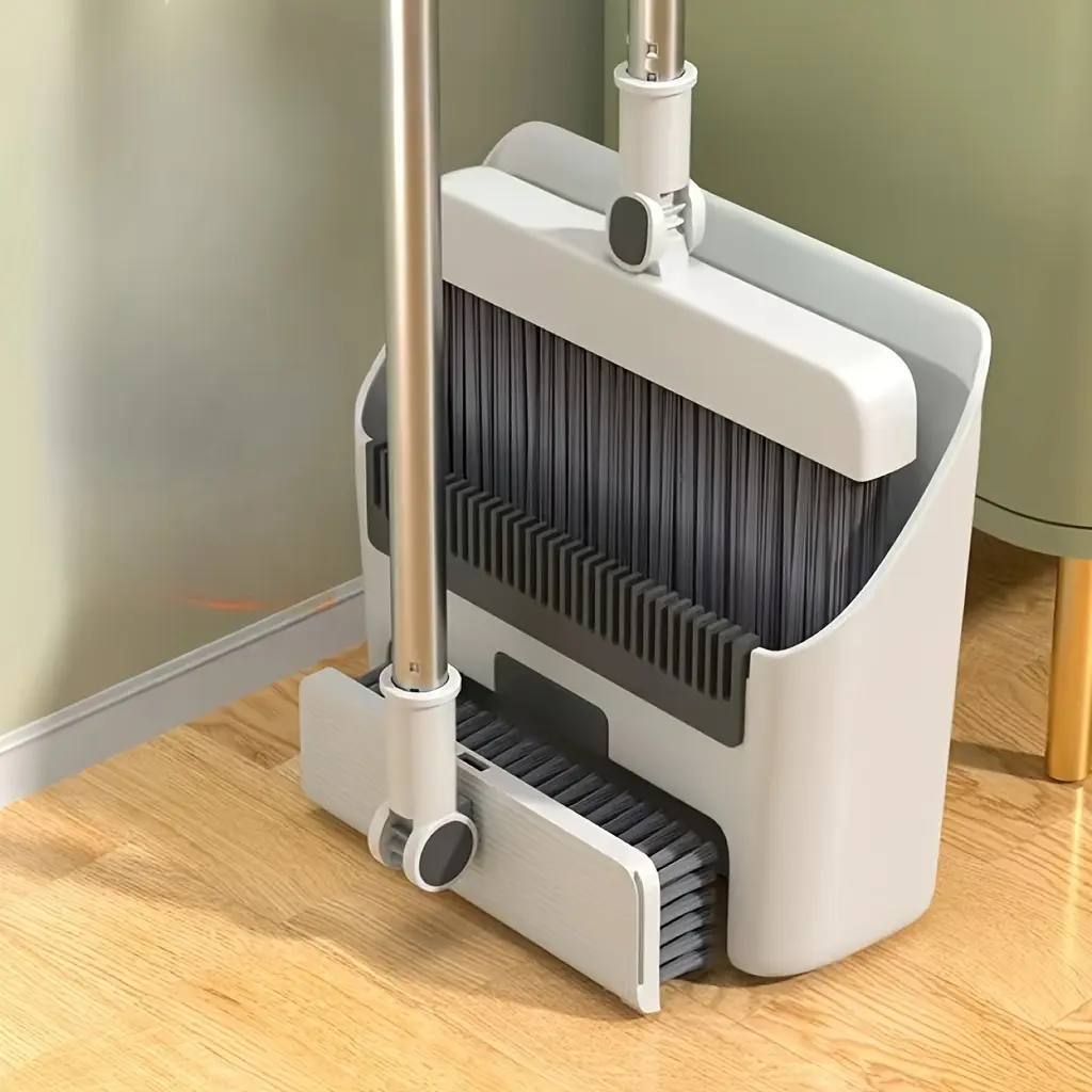 3-in-1 Home Cleaning Kit, Soft Broom Dustpan & Brush Set, Magic Broom Sweeper, Anti Hair Sticking Design, Suitable for Household, Office, School & Dorm, Practical Holiday Gift