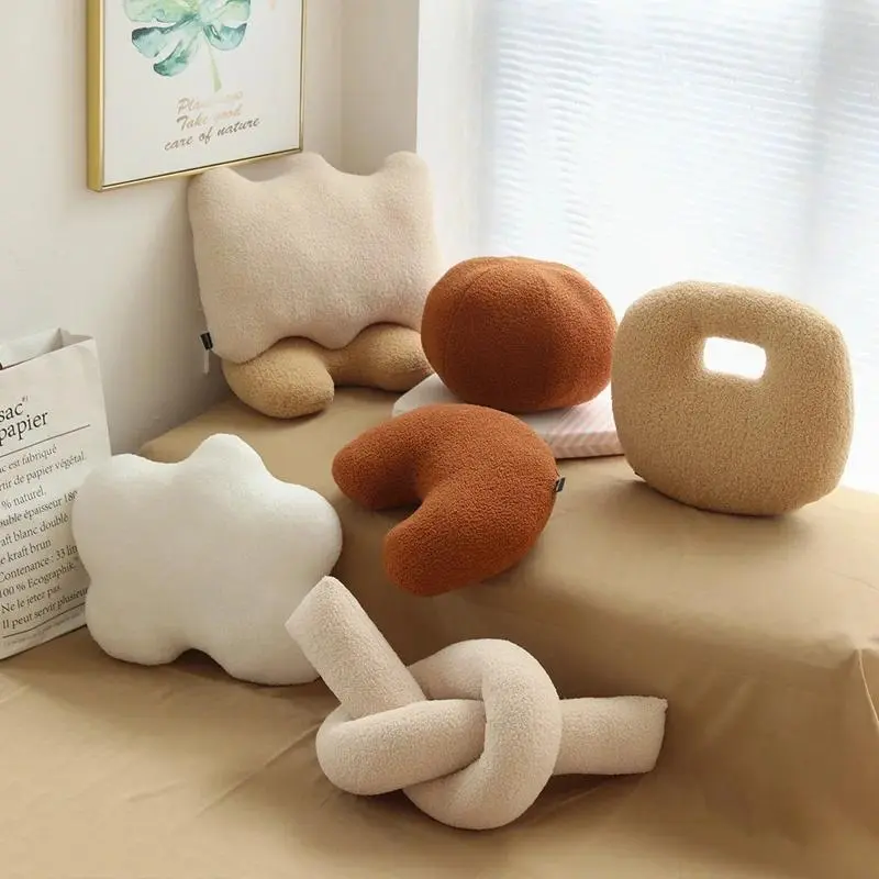 High Quality Plush Nordic Ball Cushion - Solid Color, PP Cotton Fill, Violet/White-30cm Options, Unisex Stress Relief Toy, Sofa Waist Support, Office Cushion, House Decoration Gift
