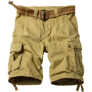 Camo Cargo Shorts for Men Cotton Casual Wild Outdoor Work Relaxed Fit Multi-Pocket