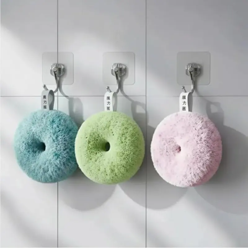 3-Pack Antibacterial Bathroom Cleaning Balls, Sink Brush, Countertop Cleaner, Face Wash Basin Tool, Magic Eraser, Small Handy Cleaner, Bathroom Cleaning Tools