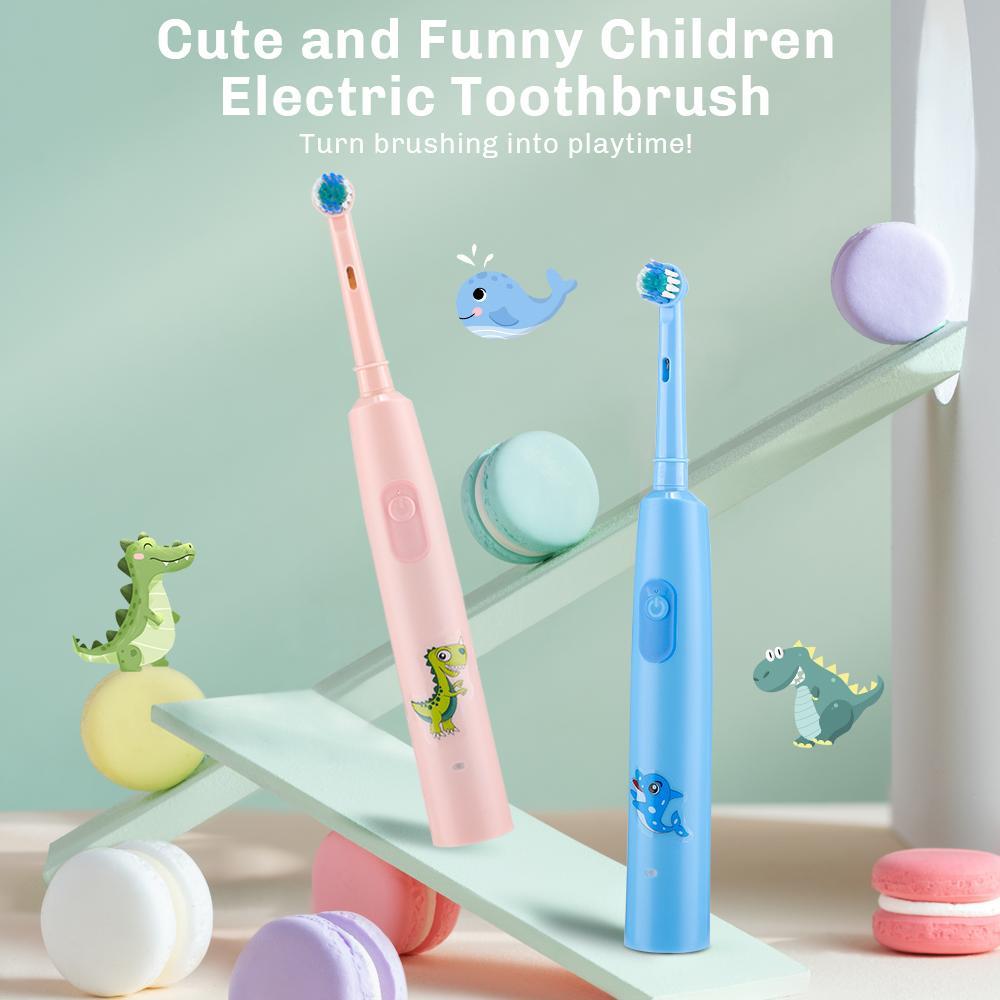 Electric Toothbrush Wonder with 25° Rotating Brush Head and 3D Vibration Cleaning, 3 Modes for Dental Care, 30-Day Long Battery Life and Type-C Fast Charging, IP67 Waterproof Design with Cartoon Patterns for Kids, Power Toothbrush