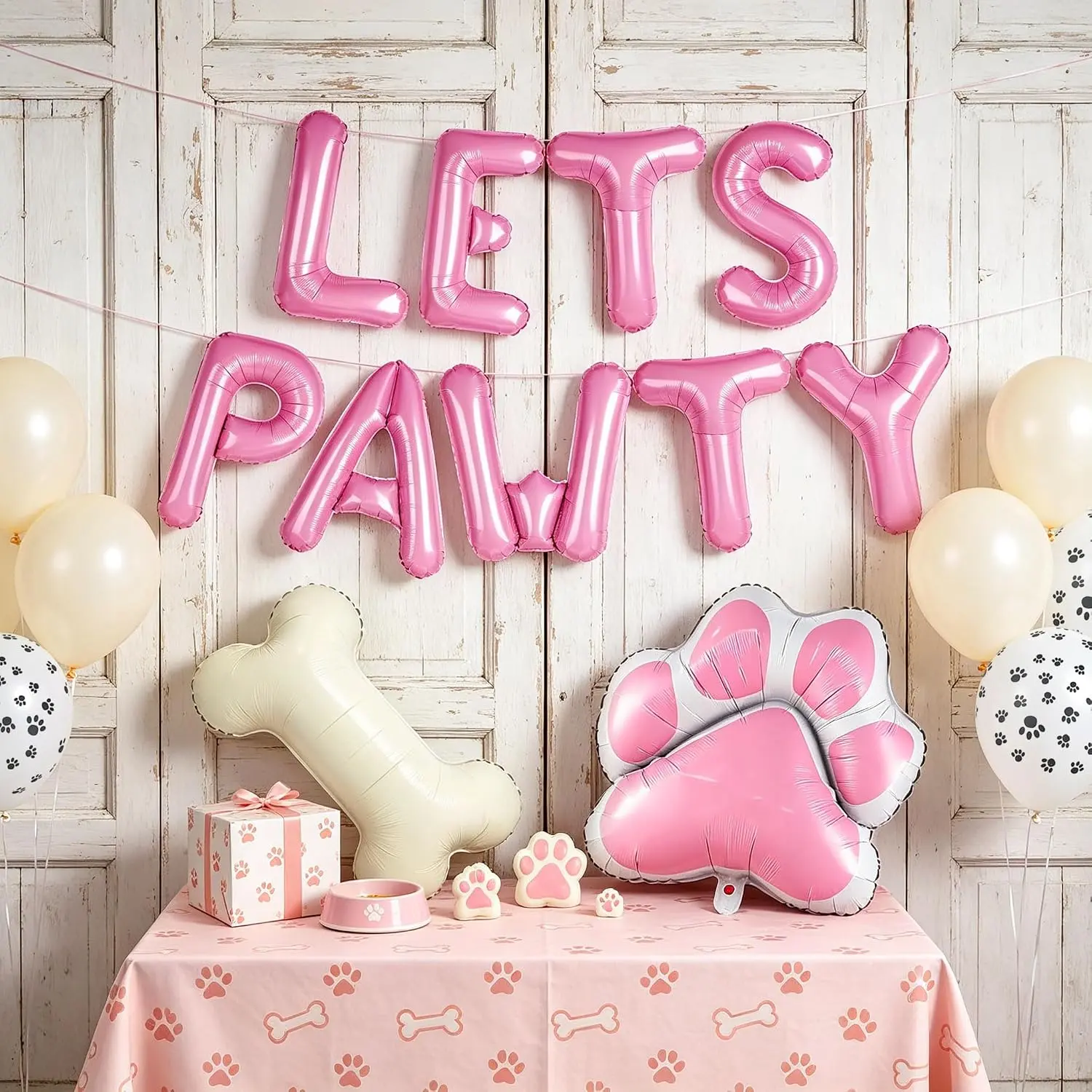 Lets Pawty Dog Paw Balloons Lets Pawty Puppy Birthday Decor | Lets Pawty Dog Letter Balloon Dog Paw Balloons Lets Pawty Puppy Birthday Decor Pet Dog Birthday Party Decorations Supplies