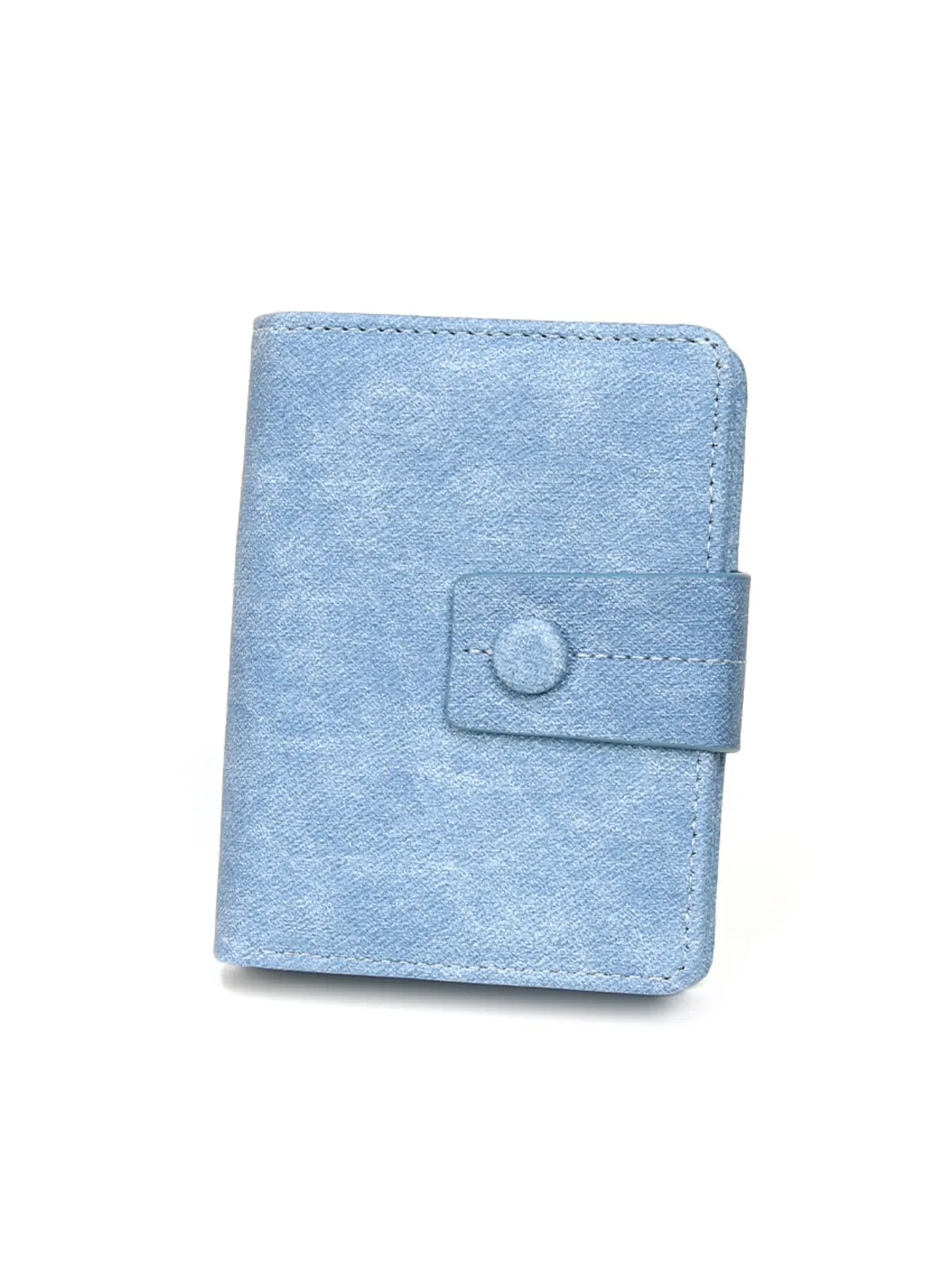 New PU Leather Bifold Short Wallet, Korean Style Solid Color, Simple Buckle Design, Lightweight Foldable Money Clip, Versatile, Stylish and Minimalist Wallet