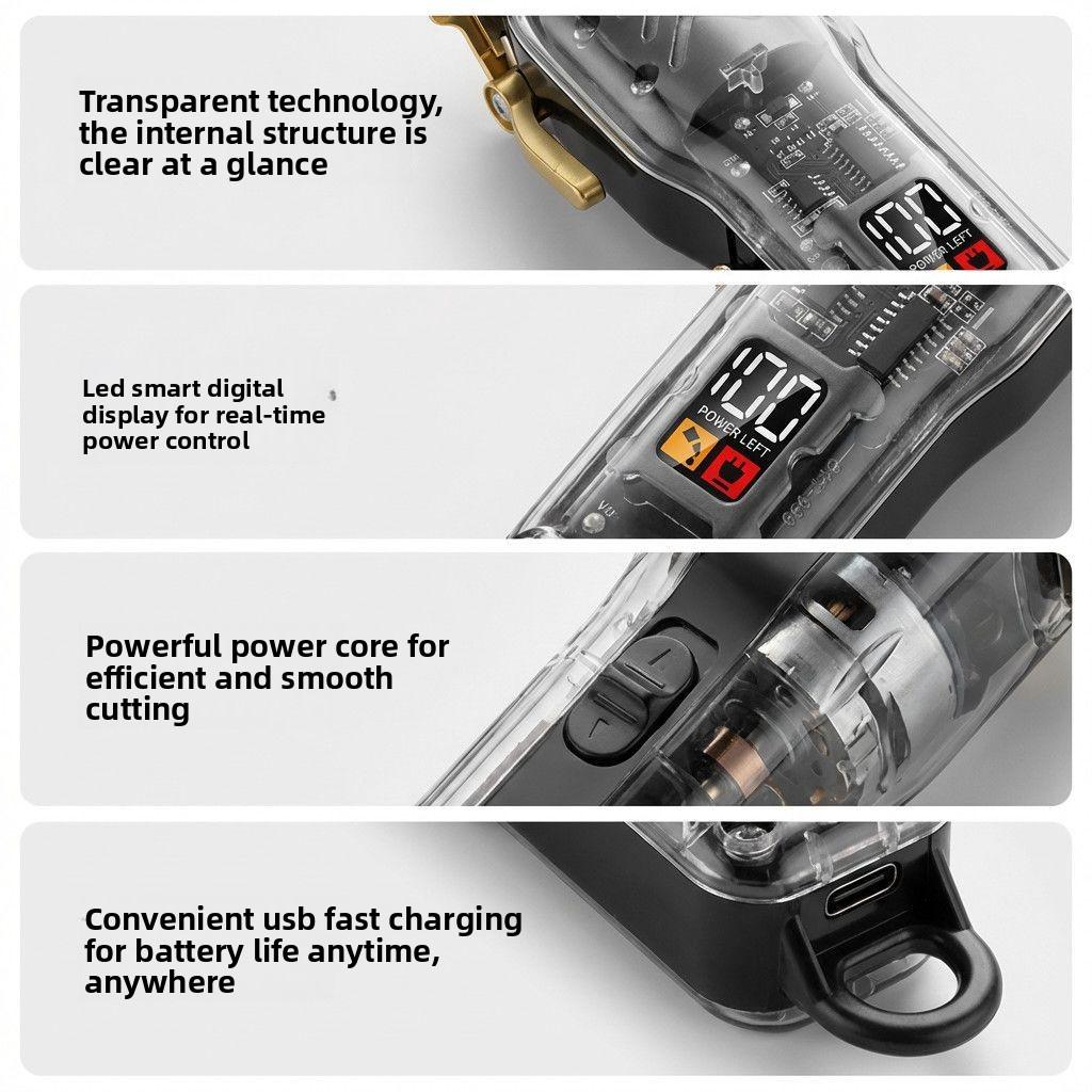 Silent hair clipper for hair salons, professional hair cutting machine, electric hair trimmer for barbershops