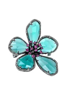 Vintage Brooch Fashion Crystal Flower Brooch, Elegant Jewelry Accessory, Perfect for Special Occasions, Stylish Women's Pin, Drop Set Pins, Floral Brooch, Brooch With Crystals