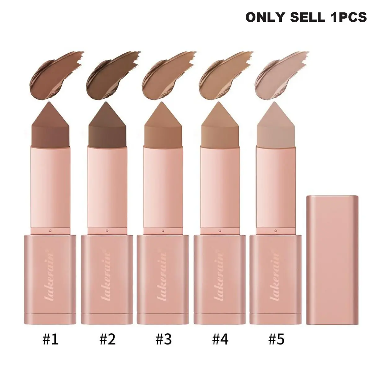 5-Color Waterproof Moisturizing Bronzer Stick, Long-Lasting Makeup, Sweat-Proof, Natural Look, Summer Vibes, Daily & Travel Use