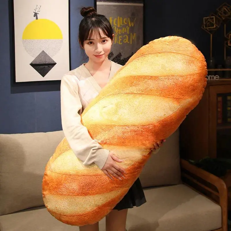 Giant Soft Bread Plush Pillow Toy - Collectible Toy, Creative Stress Relief Cushion, Birthday/Christmas Gift Decoration