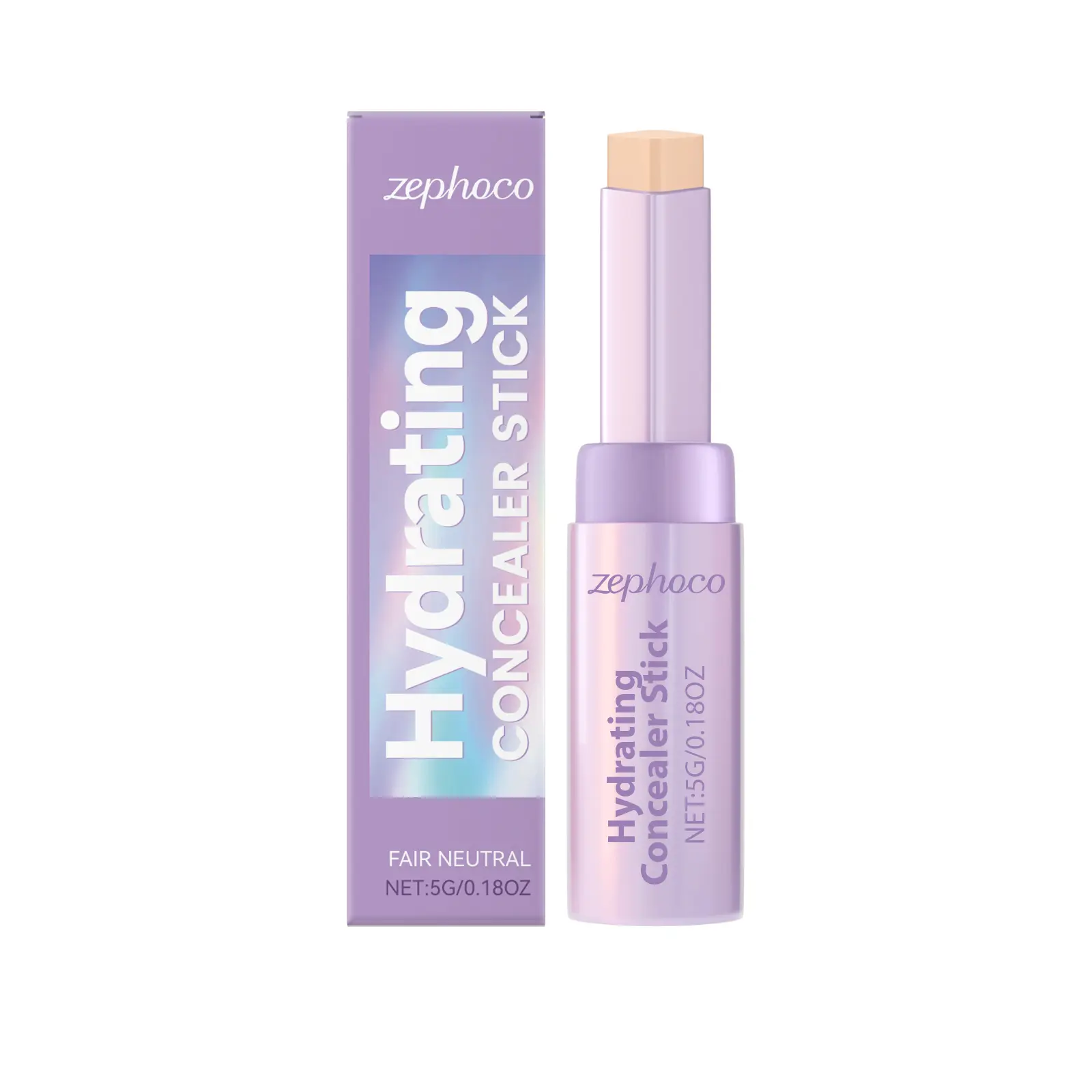 Creamy Hydrating Concealer Stick - Fair Neutral Shade, Smoothing Finish, Moisture-Lock, Covers Dark Circles, Acne Marks, Redness, Prevents Creasing, All-Day Under Eye Radiance, Easy-Carry Twist-Up Design, Makeup Base