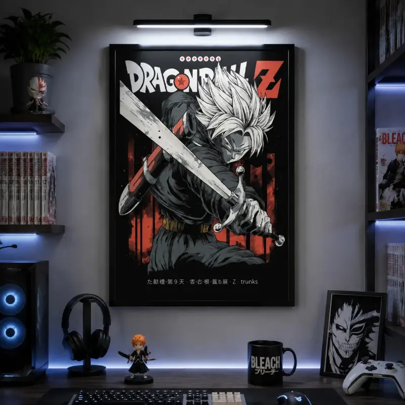 Trunks with Sword – Vintage DBZ Meta |     Classic Anime Poster |     Bold Wall Art for DBZ Fans Anime Poster Wall Art Print vintage anime poster otaku room decor anime wall art canvas wall art print room decor gift anime wall print