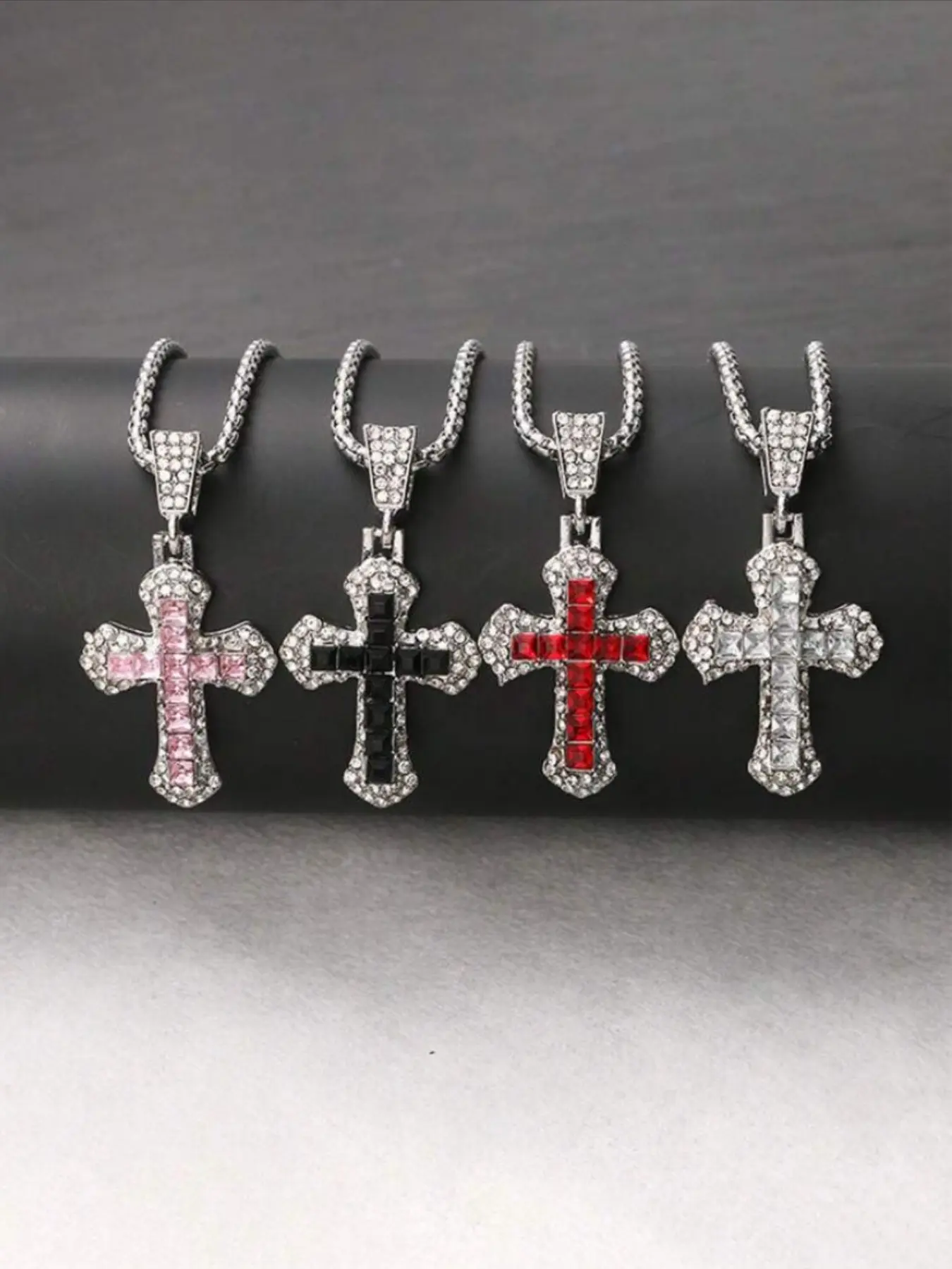 Fashion Cross Pendant Necklace, Cross Necklaces for Men and Women, Unisex Jewelry, Stylish Accessory, Perfect Gift, Chain Jewelry, 1 Piece