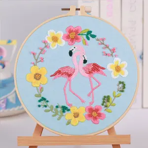 New Arrival Original English Pattern DIY Embroidery Kit with Embroidery Hoop Included