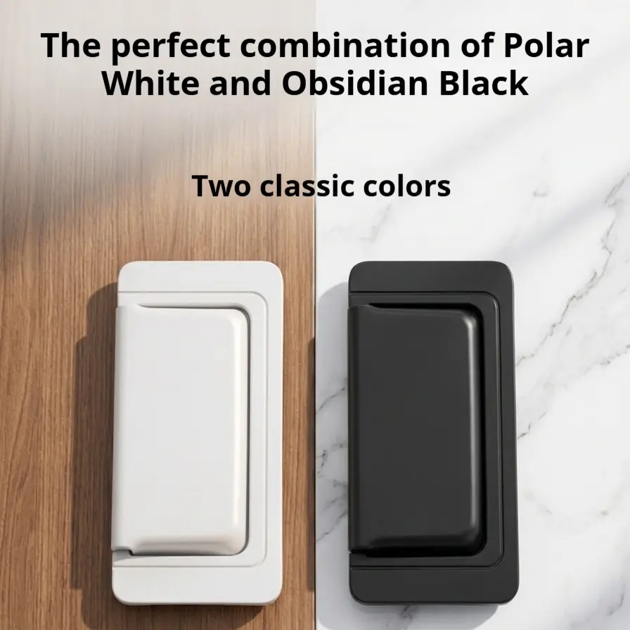 Hidden Drawer Cabinet Pull Handle, Foldable Surface Mount Invisible Door Knob, Flat Panel Screw-On Design, Concealed Hardware, Drawer Pulls