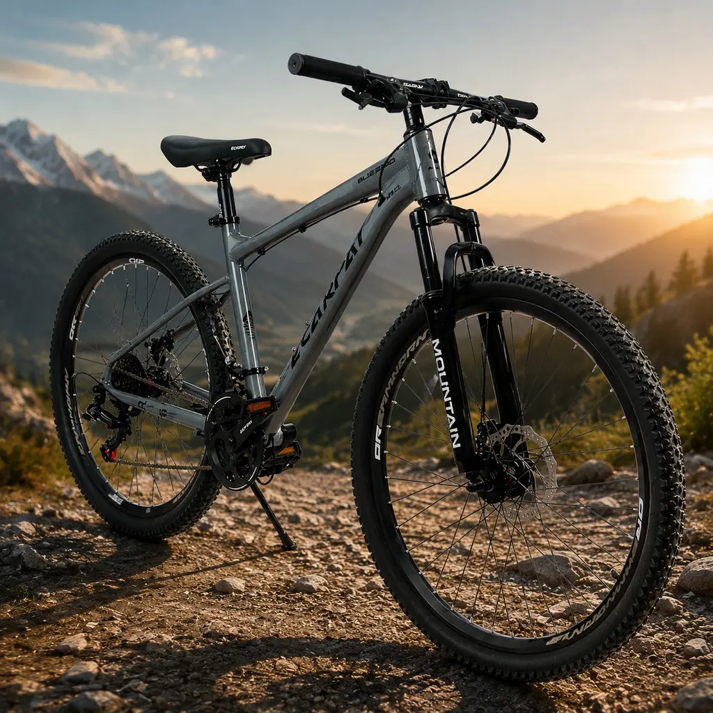 Ecarpat 26 Inch Mountain Bike for Men Women, Hardtail Carbon Steel Frame, 21-Speed Drivetrain, Mechanical Disc Brakes, Front Suspension, All-Terrain Trail Riding, Touring Bicycle, Multiple Color Options, 26 in