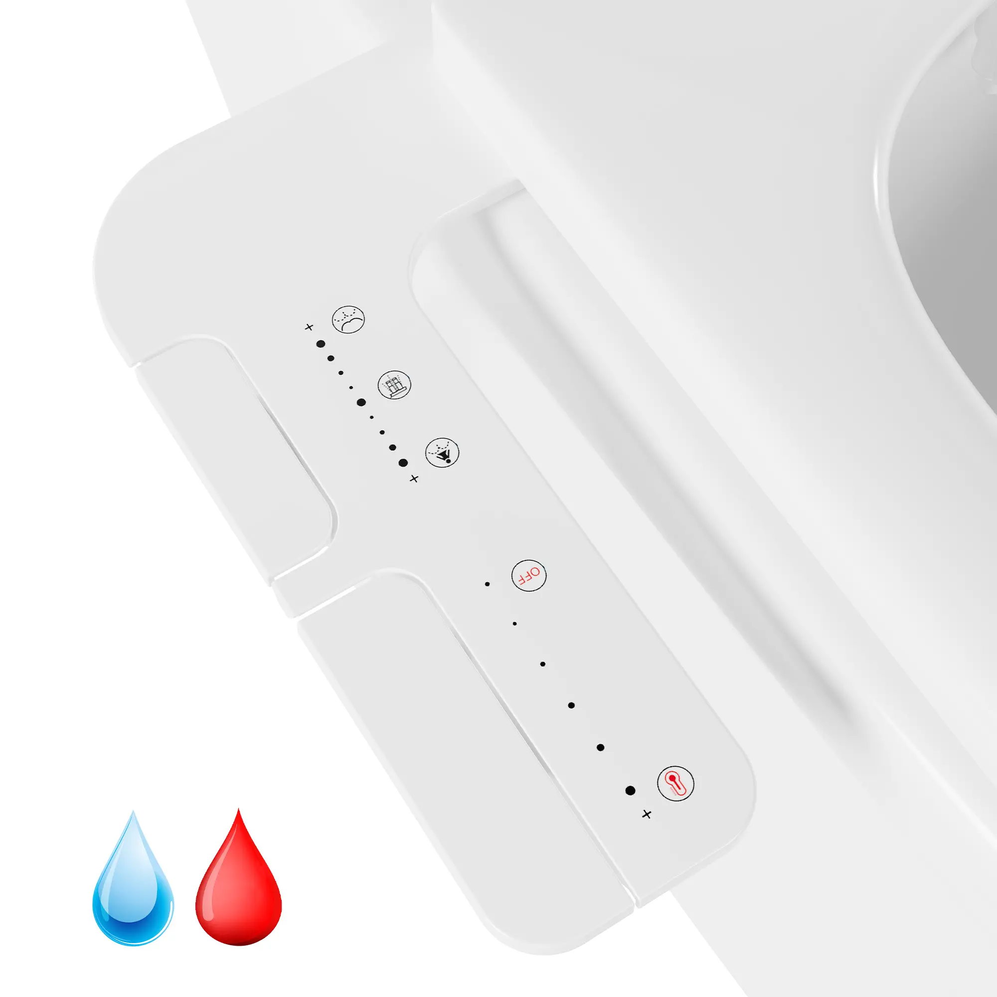 Non-Electric Bidet Attachment with Dual Nozzles - Adjustable Water Temp & Pressure - Self-Cleaning - Easy DIY Home Upgrade - Fits Most Toilets