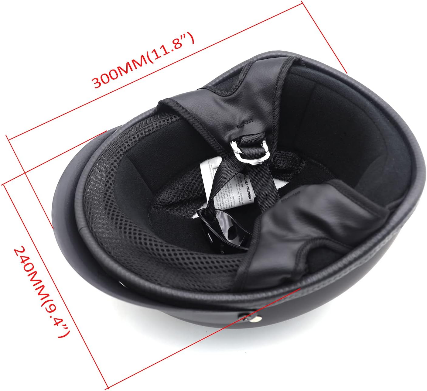 Black Half Face Helmet Compatible with Harley Davidson Chopper Cruiser Biker