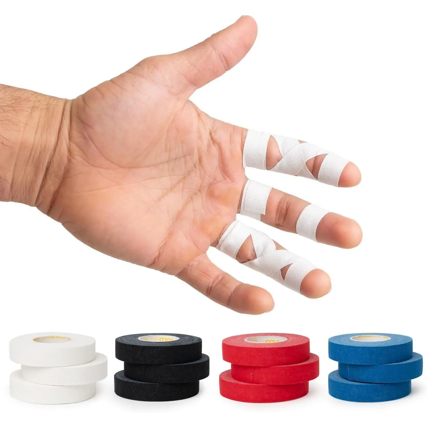 Stabilizing Sports Tape, Strong Athletic 1/2" x 30' Tape for Jiu Jitsu, Volleyball Finger and Toe Protection - MMA, Rock Climbing Use, Stabilizing Sports Tapes