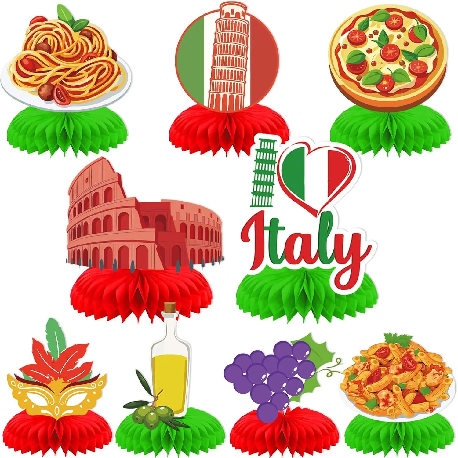Italian Party Decorations Italian Centerpieces for Table Italian Decorations Party Theme  Decor