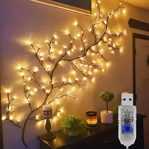 Bendable Willow Vine Light, 72 LED Bright led Artificial Plant Vine String Light, Home Living Room Night Light, Party Festival Decor, Perfect Gift