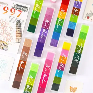 Gradient Candy Color Stamps, Multi-Color One-Piece Stamp Pad, Baby Finger Paint Fingerprint Art, DIY Craft Supplies for Kids