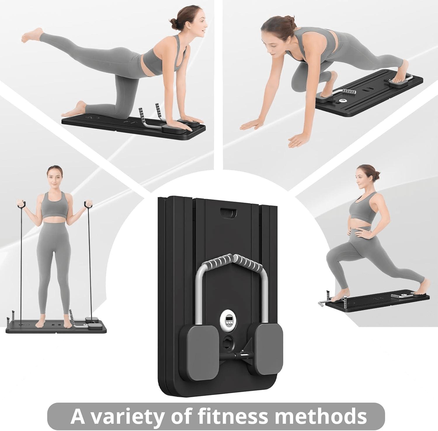 Multifunctional Abs Exercise BoardFoldable Home Pilates Exerciseboardequipped With Kneeling Pads Andtimers For Abdominal And Corestrength Training Multi-Functional Ab