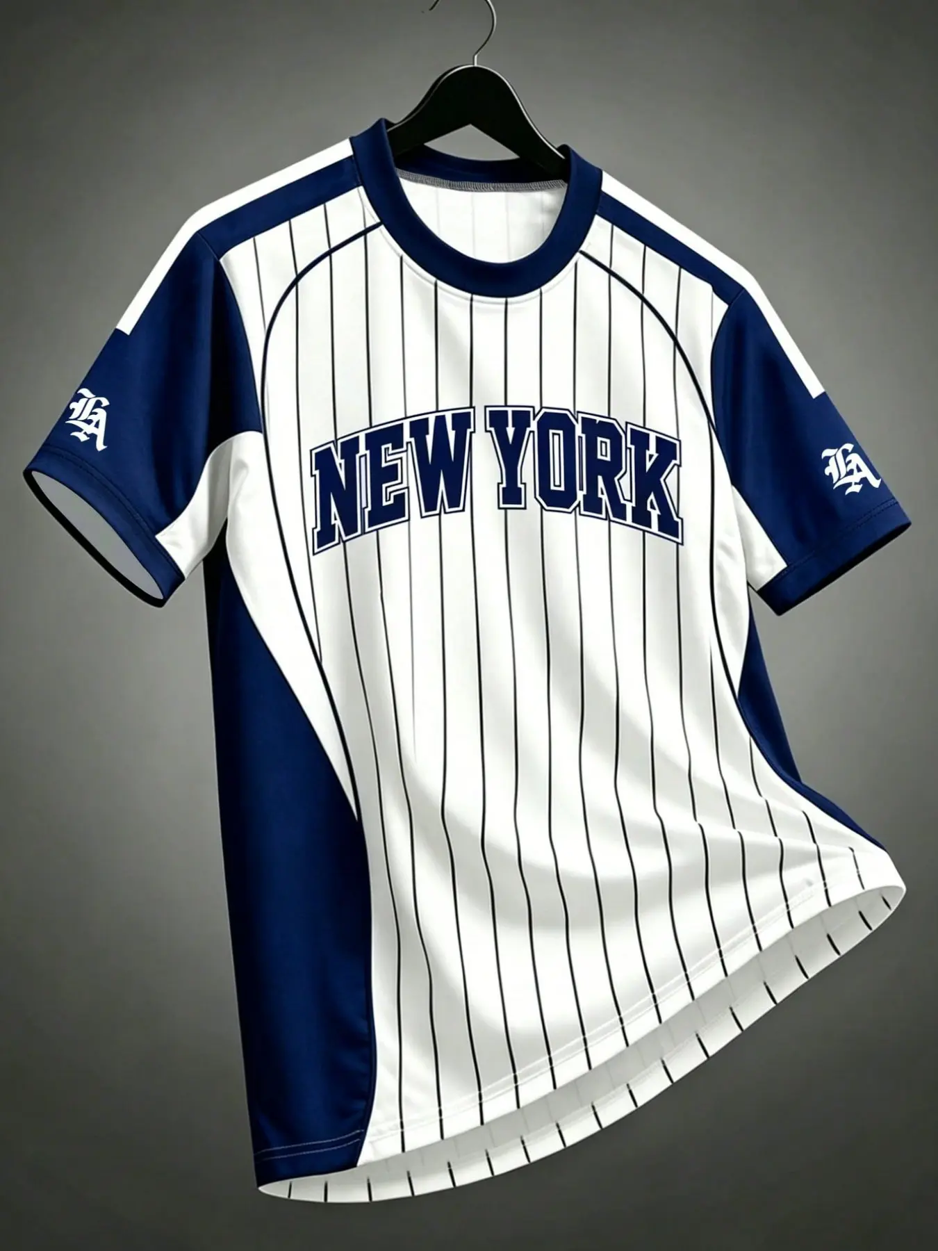 New Mens Vintage Pinstripe Color Block Baseball Jersey Shirts Classic NEW YORK Letter Graphic Crew Neck Short Sleeve Casual Fan Sportswear Top Street Fashion Tee Tops