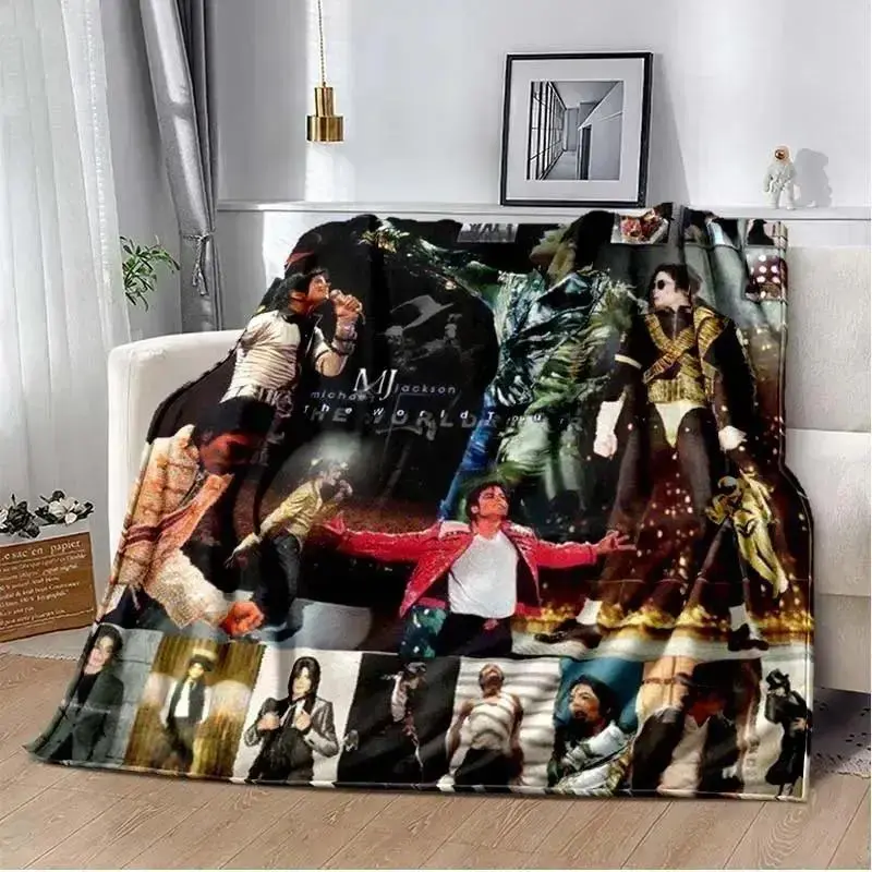 Michael Jackson Premium Flannel Throw Blankets, Ultra Soft Comfort Cooling Blankets All Season Quince Bedding, Cozy Decor Blankets for Couch Bed Travel Hiking, Perfect Gift for Mother's Day Valentine's Day Birthday & Christmas