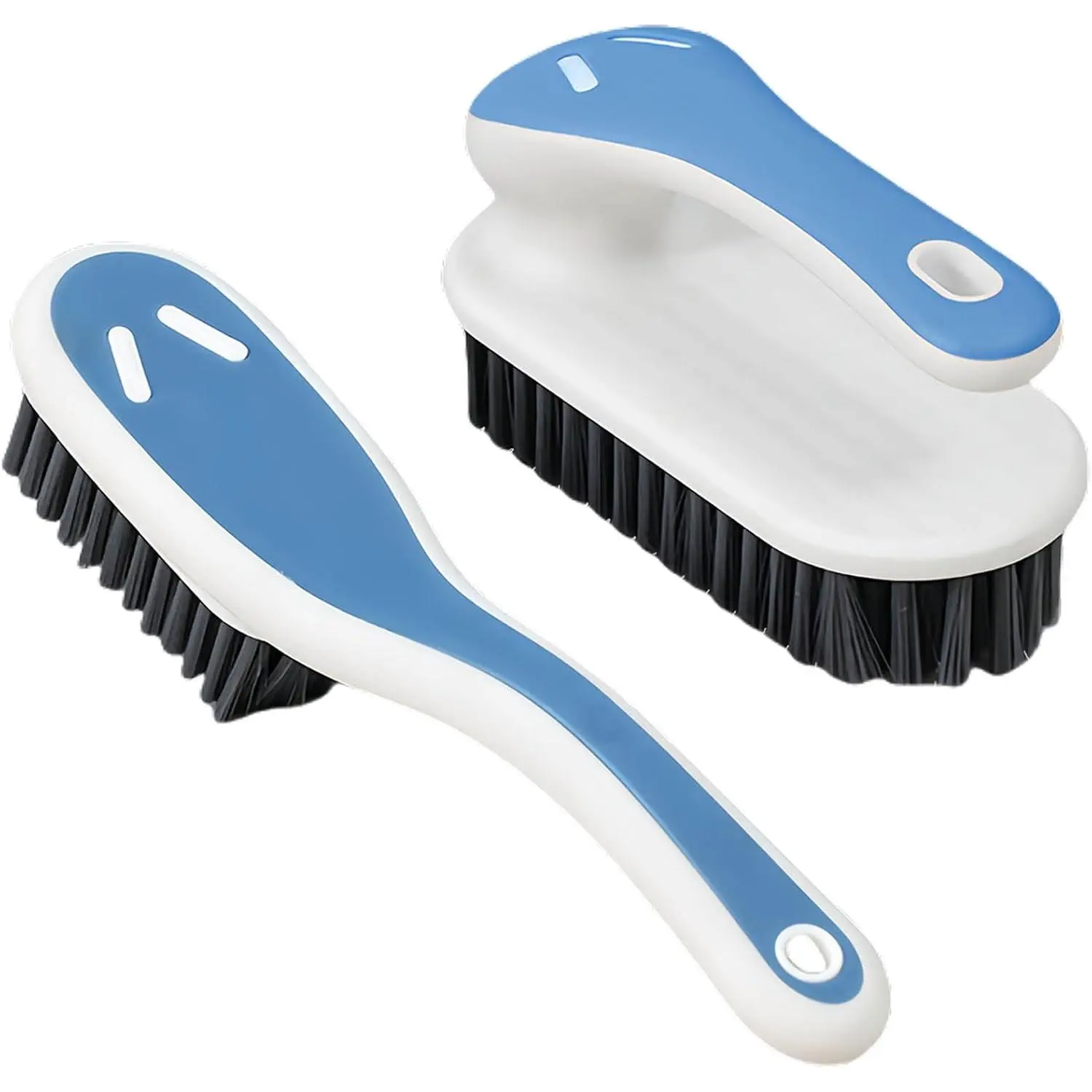 Soft Bristle Scrub Cleaning Brush Stain Remover Brush Fabric Cleaning Brush Laundry Brush Small Scrub Brush Cleaner Household Cleaning Brushes for Carpet, Clothes, Bathroom,Sneaker-2 Pack (Blue)