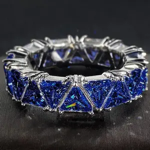 9 Styles Handmade Promise Band ring 925 Sterling silver AAAAA cz Engagement Wedding Band Rings for women men Fashion Jewelry