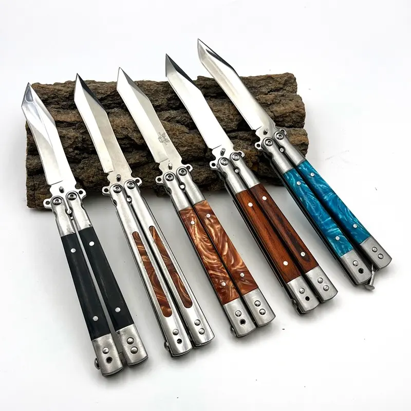 Polished Butterfly Whipping Knife, Unsharpened Beginner Training Tool, Smooth Metal Texture, Stress Relief Model, Cs Go Collectible Prop