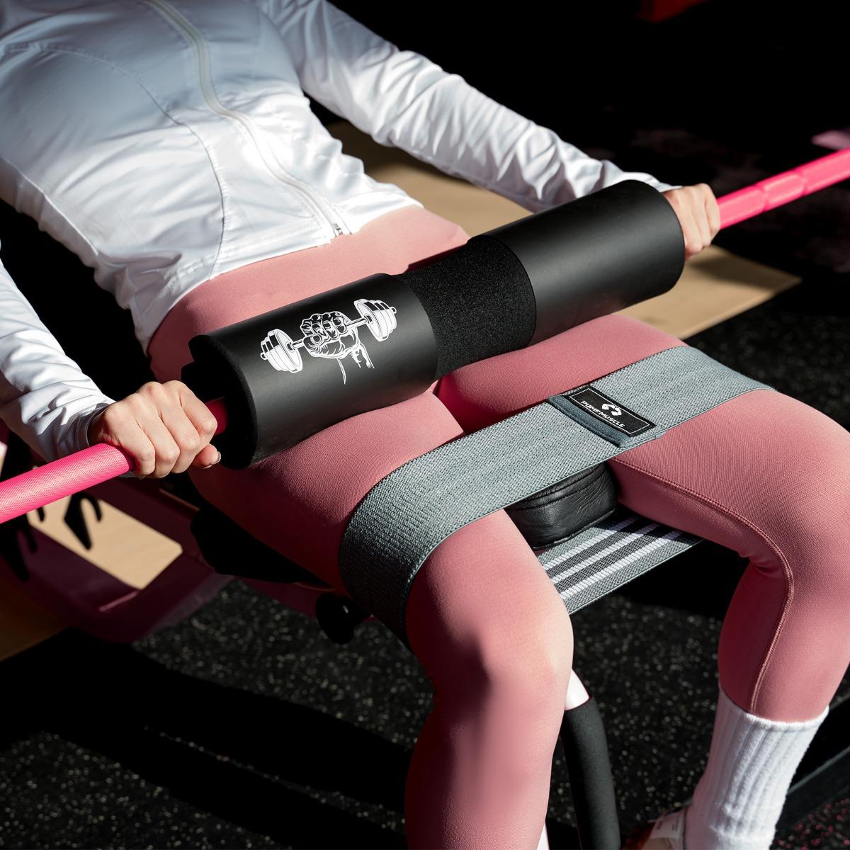 Resistance Band Set, 1 Set Barbell Pad & Resistance Band & Ankle Strap & Weight Lifting Strap & Carry Bag, Barbell Pad Set for Squat, Hip Thrusts, Lunges, Weight Bands Set, Workout Straps