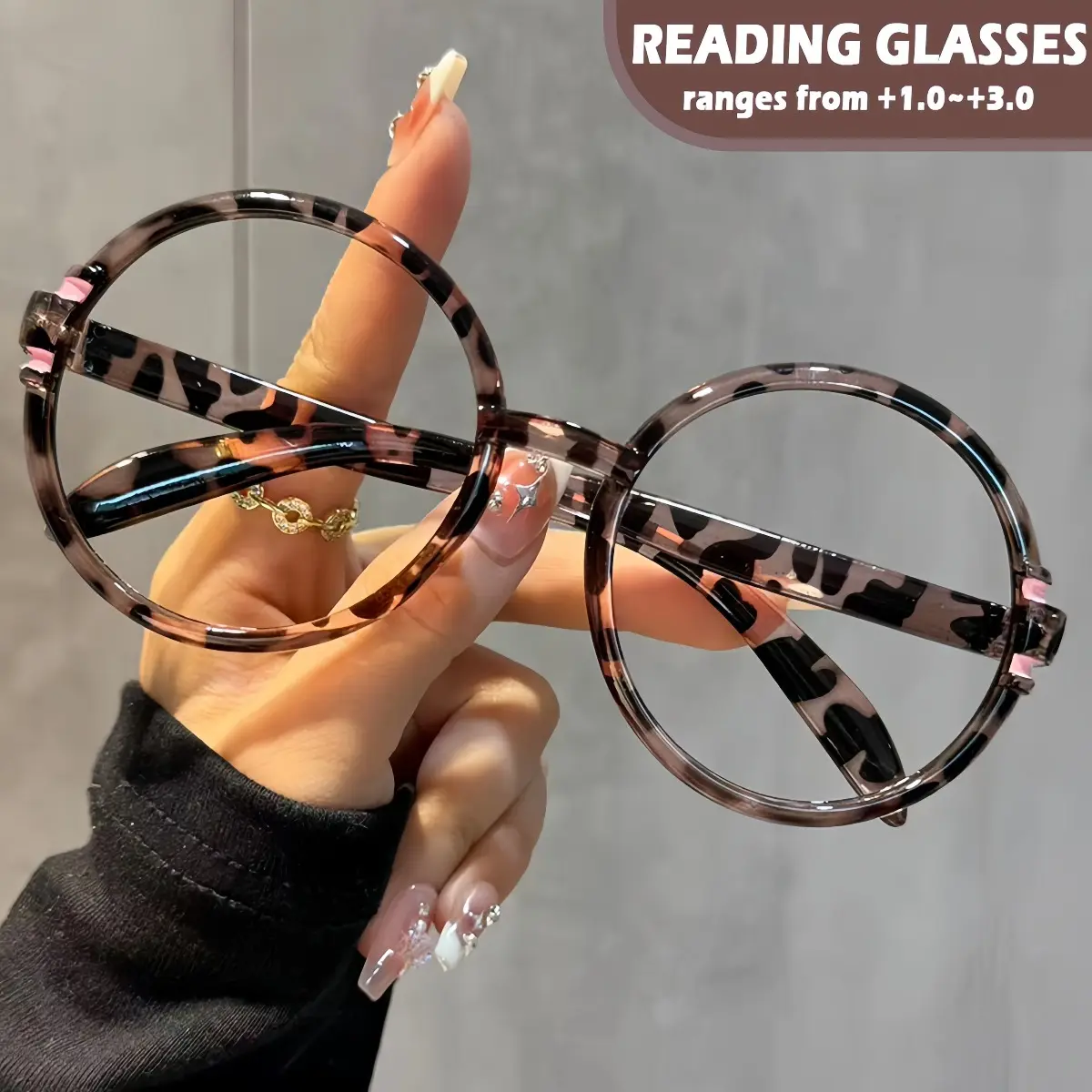 Unisex Round Reading Glasses – HD Large Frame Readers, +1.0 to +3.0 Strength Available Unisex Round Reading Glasses – HD Large Frame Readers, +1.0 to +3.0 Strength Available