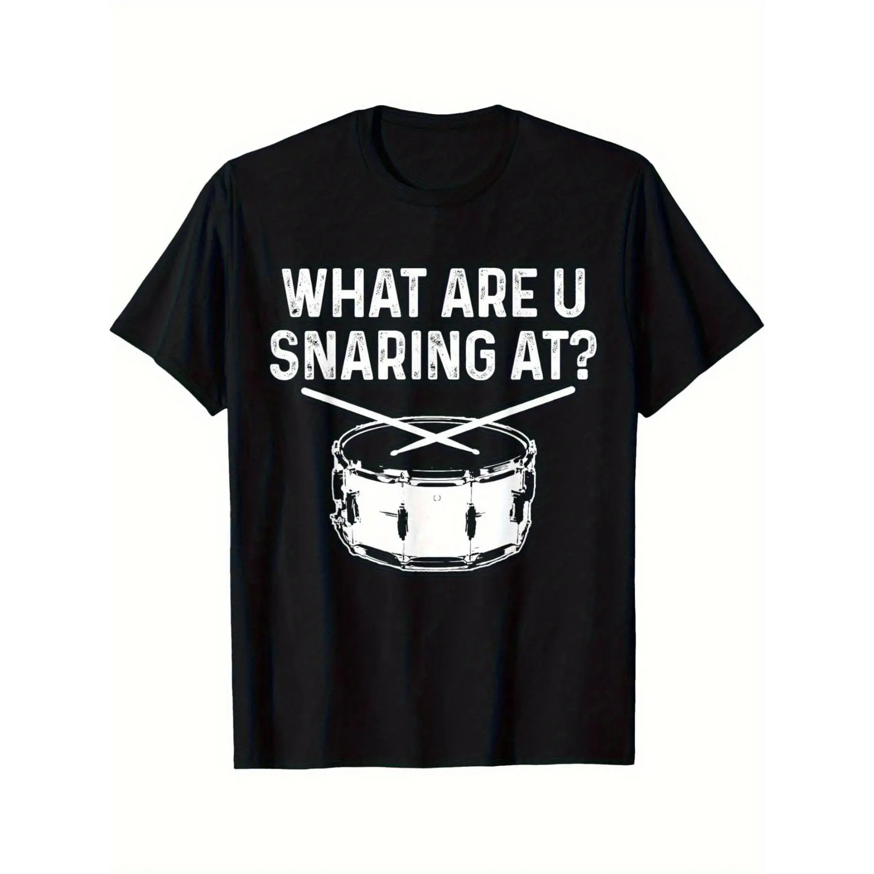 Graphic Print T-Shirt for Women, Oversized Drummer Loose Fit Short Sleeve Top in 100% Breathable Cotton, Shortsleeve, Piece, Streetwear, Tshirt, Style, All Seasons, Basics, Casual, Crew Neck