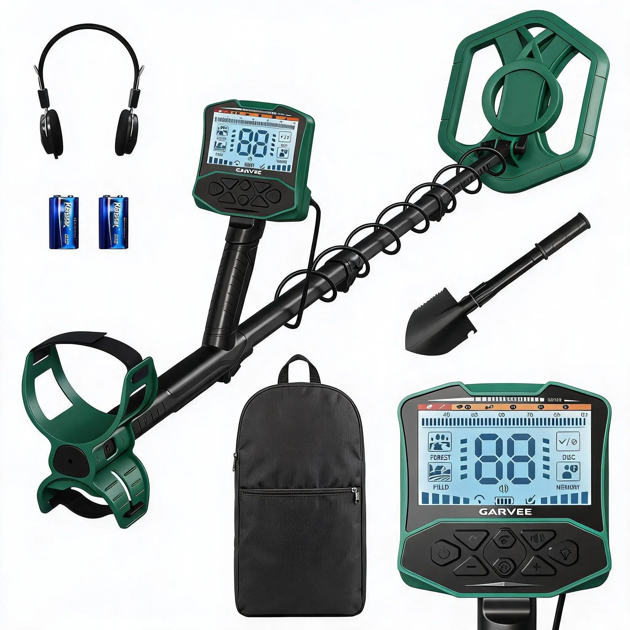 Professional Metal Detector for Gold, Coins & Jewelry – 4 Detection Modes, LCD Display & Pinpoint for Adults & Beginners