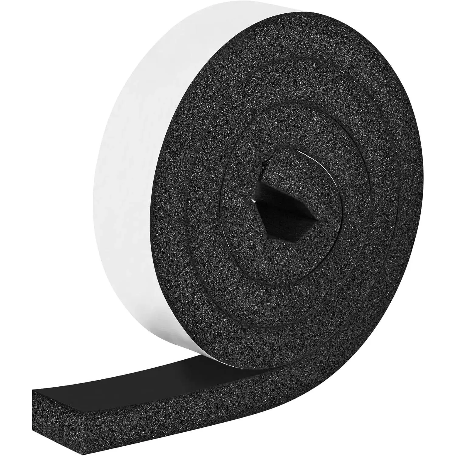 Foam Strips with Adhesive, 2 Inch Wide X 1 Inch Thick, Neoprene Weather Stripping High Density Foam Closed Cell Tape Seal for Doors and Windows Insulation, Total 6.5 Feet Long