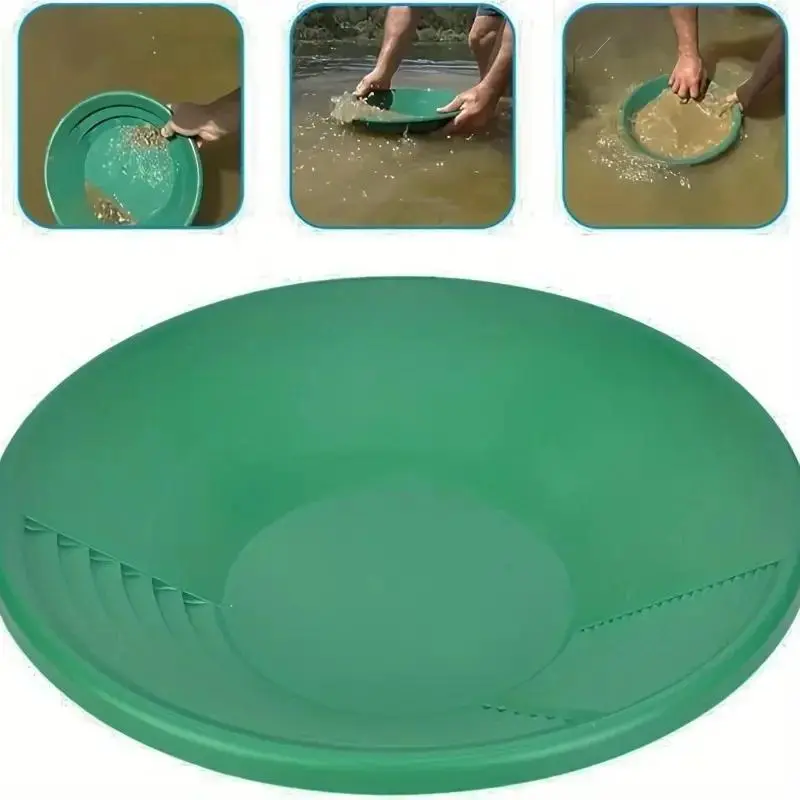 Manual Gold Sifting Pan for Gold Recovery, Durable Plastic Prospecting Tool, Enhanced Handheld Sand Washing Accessory