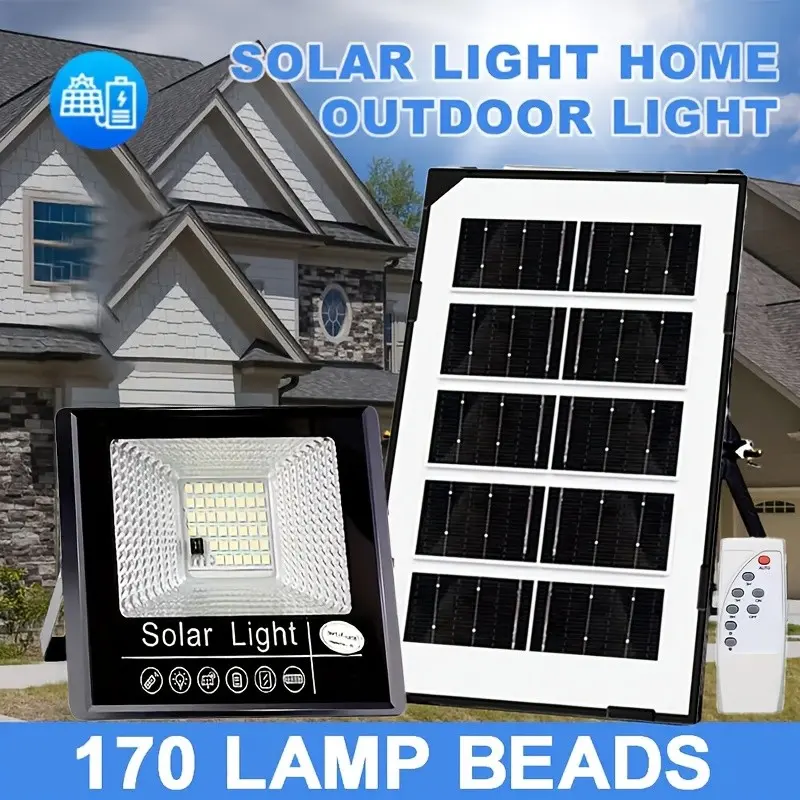 Ultra Bright Outdoor Solar LED Floodlights, Intelligent Porch Door Lights for Garden Decoration, 204 LED Beads, Ideal for Holidays, Sheds, Garages, and Courtyards